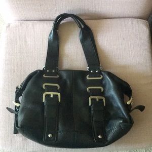 Kenneth Cole Black Leather Shoulder Bag